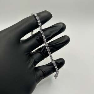 Moissanite Iced Out Tennis Bracelet Silver 4mm 6.5 Inch Brand New VVS1 No Pass